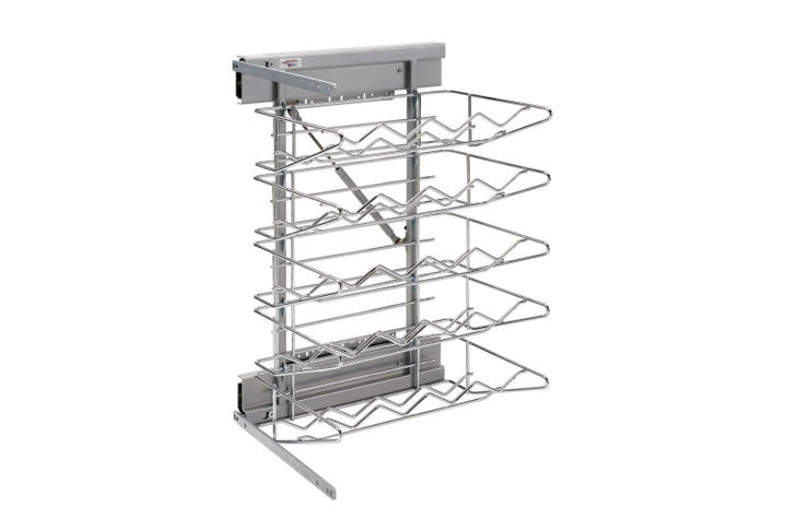 5375-40WR-1CR 18" Wine Rack Base Org W/Soft Close Chrome For Base Organizer-Metal-Chrome