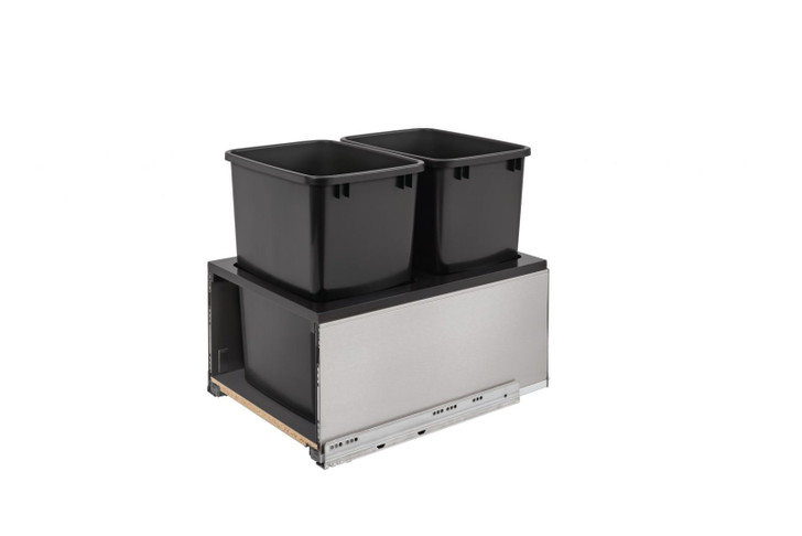 5LB-1835SSBL-218 Dbl 35Qt Ss Legrabox W/Black Insert For Waste Container-MDF-Black