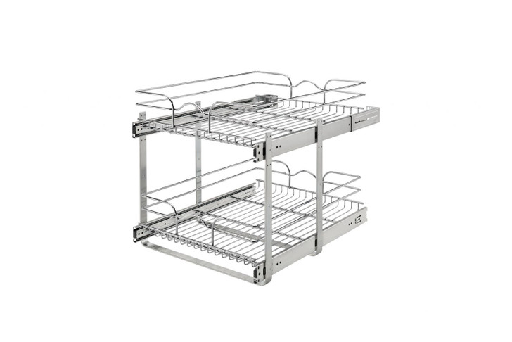 5WB2-1822CR-1 18" W X 22" D Two-Tier Baskets For Base Organizer-Steel-Chrome