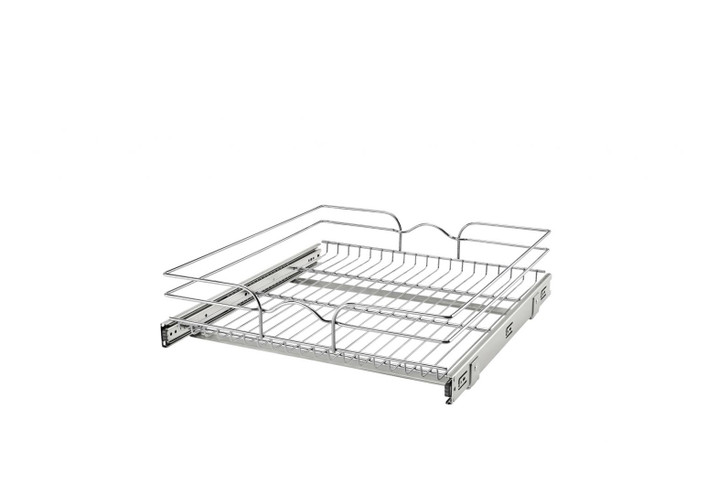 5WB1-2122CR-1 21" W X 22" D Single Tier Basket For Base Organizer-Steel-Chrome