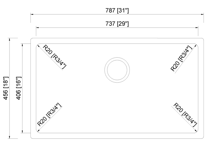 VR3118-R20ADA 18G Tight Radius Large Rectangle - ADA