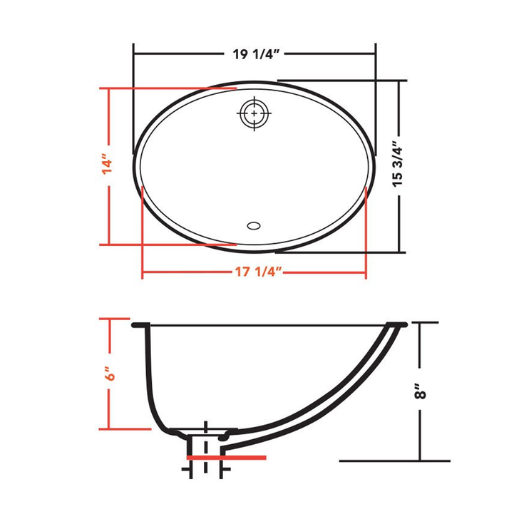 3059BL Medium Oval Porcelain Black Lav Porcelain Bowl