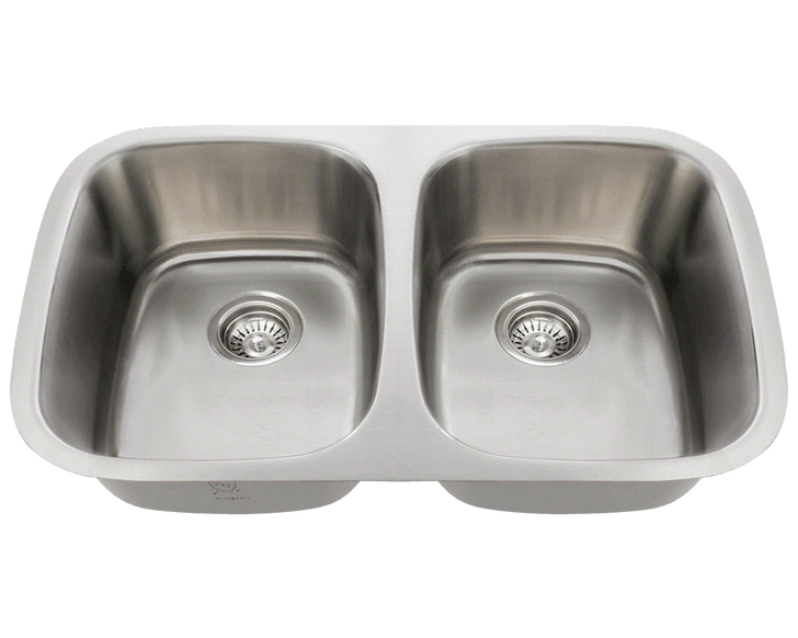 M55A Undermount Small Equal Double Bowl Stainless Steel Sink