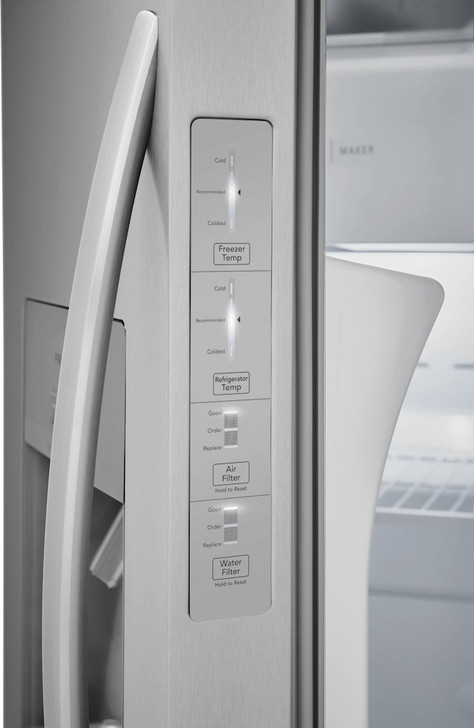 FRSS2623AS - Frigidaire 25.6 Cu. Ft. 36" Standard Depth Side by Side Refrigerator