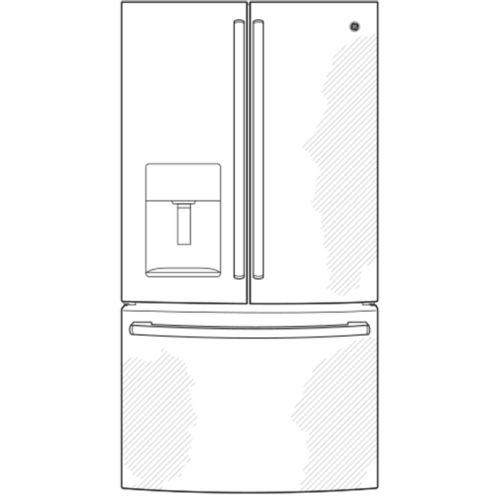 GFE24JYKFS - GE® ENERGY STAR® 23.6 Cu. Ft. French-Door Refrigerator