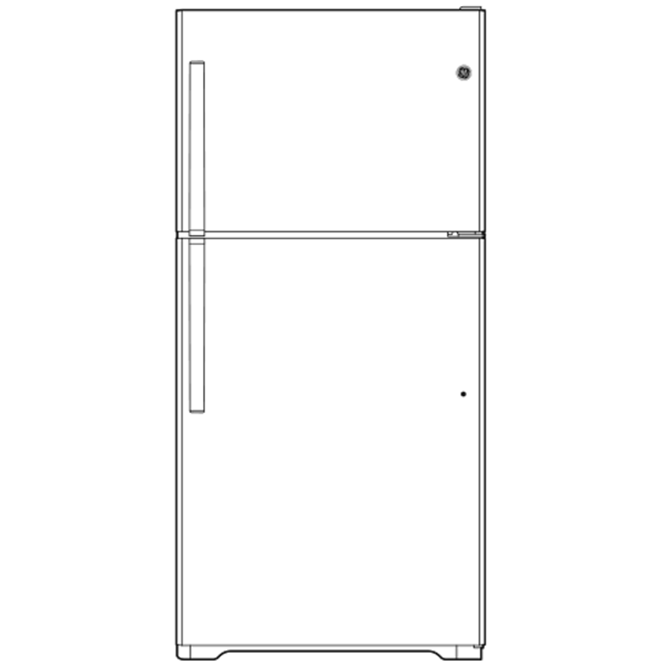 GTE19DTNRWW - GE® ENERGY STAR® 19.2 Cu. Ft. Top-Freezer Refrigerator