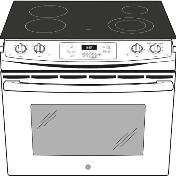 JD630DFBB - GE® 30" Drop-In Electric Range