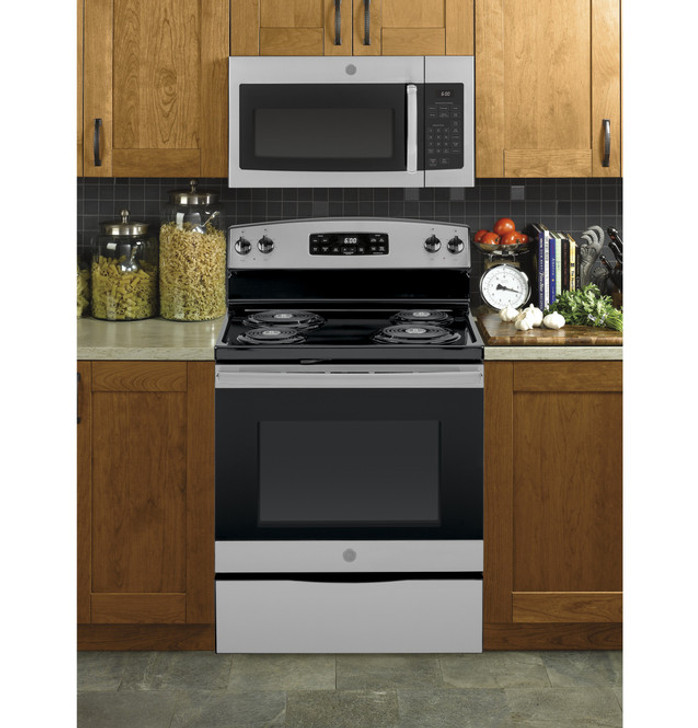 JVM3160RFSS - GE® 1.6 Cu. Ft. Over-the-Range Microwave Oven | Express Kitchens