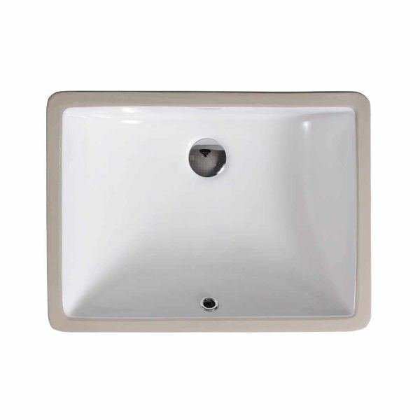 LVU1813W-1 - 18 X 13 Oval Undermount Ceramic Bathroom Sink With