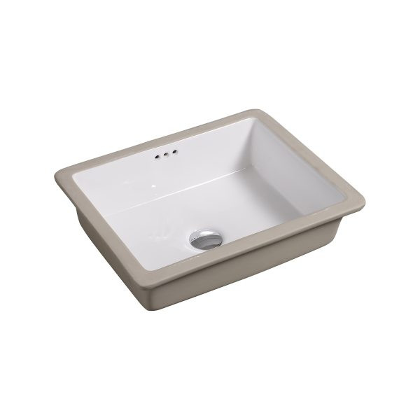 LVU1713W - 17 X 13 Rectangular Undermount Ceramic Bathroom Sink