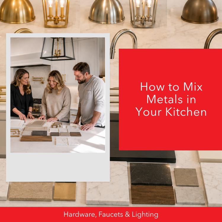 How to Mix Metals in Your Kitchen: Hardware, Faucets & Lighting