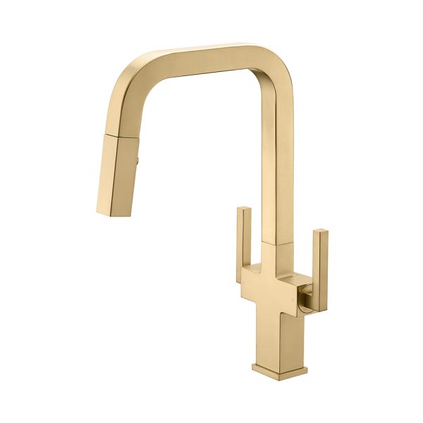 KSK1219SG - Two Handles High-Arc Kitchen Faucet – KSK1219 - Satin