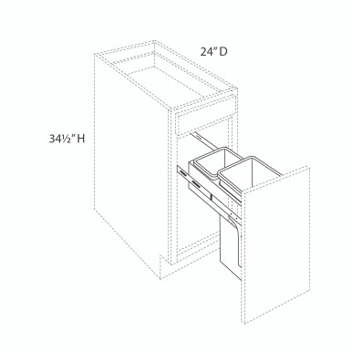 Dover Assembled 15 in. W x 34.5 in. H x 24 in. D Plywood Base