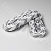 Elite Pro Molded Tip Waxed Hockey Laces - White, Black