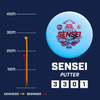 Discmania Limited Edition Glow Sensei Active Premium Putter Golf Disc - Undead Samurai 2