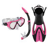 U.S. Divers Dorado Jr Kids' Mask, Snorkel & Fins Set - Pink