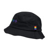 Penguin Black Bucket Hat with Rainbow Penguin Logo