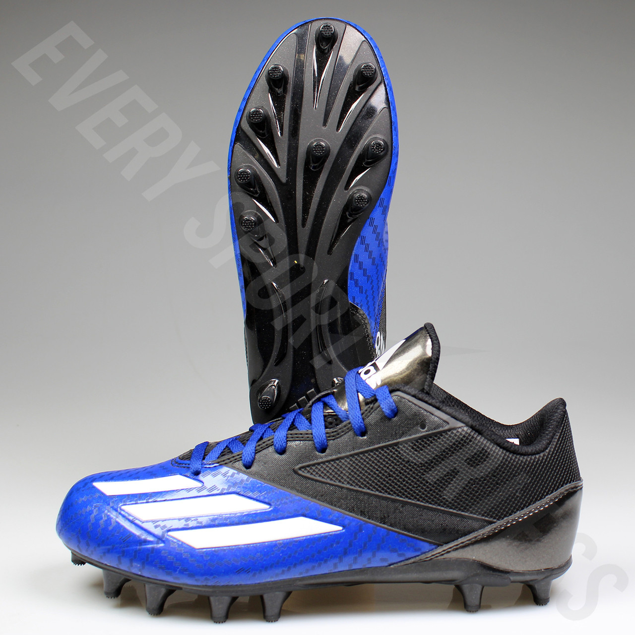 black and blue football cleats