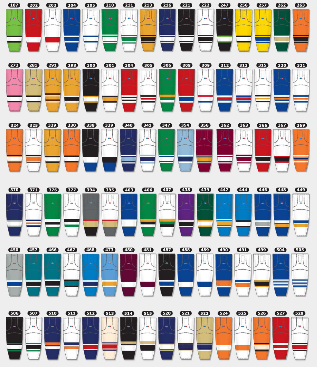 nhl hockey team colors