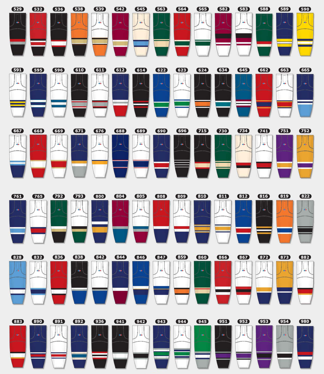 nhl hockey team colors