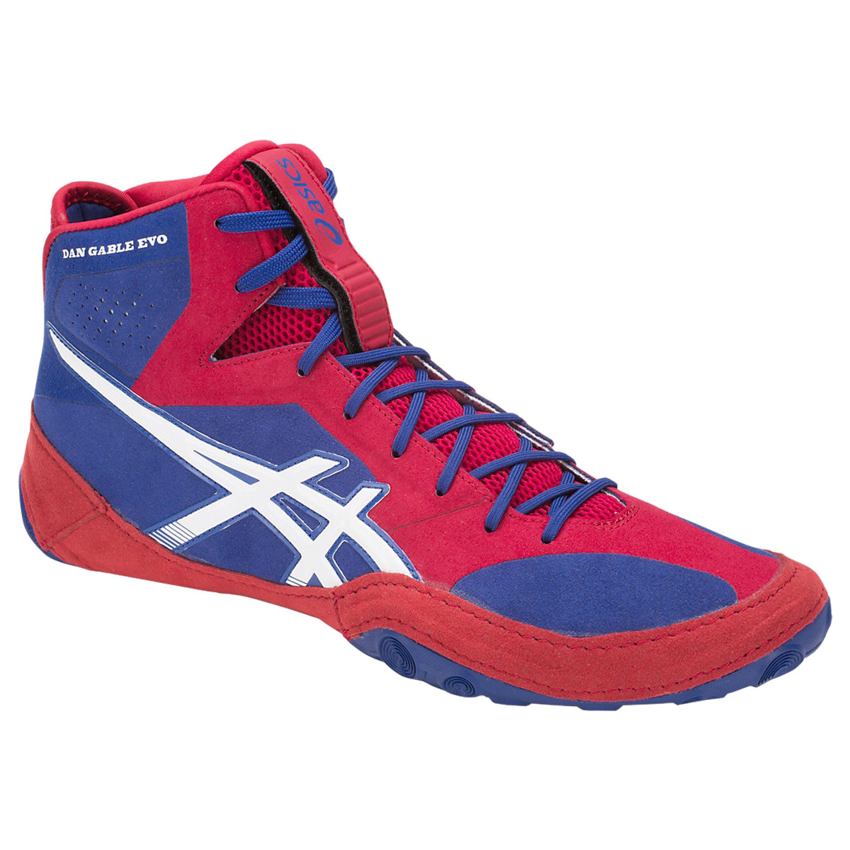 blue asics wrestling shoes