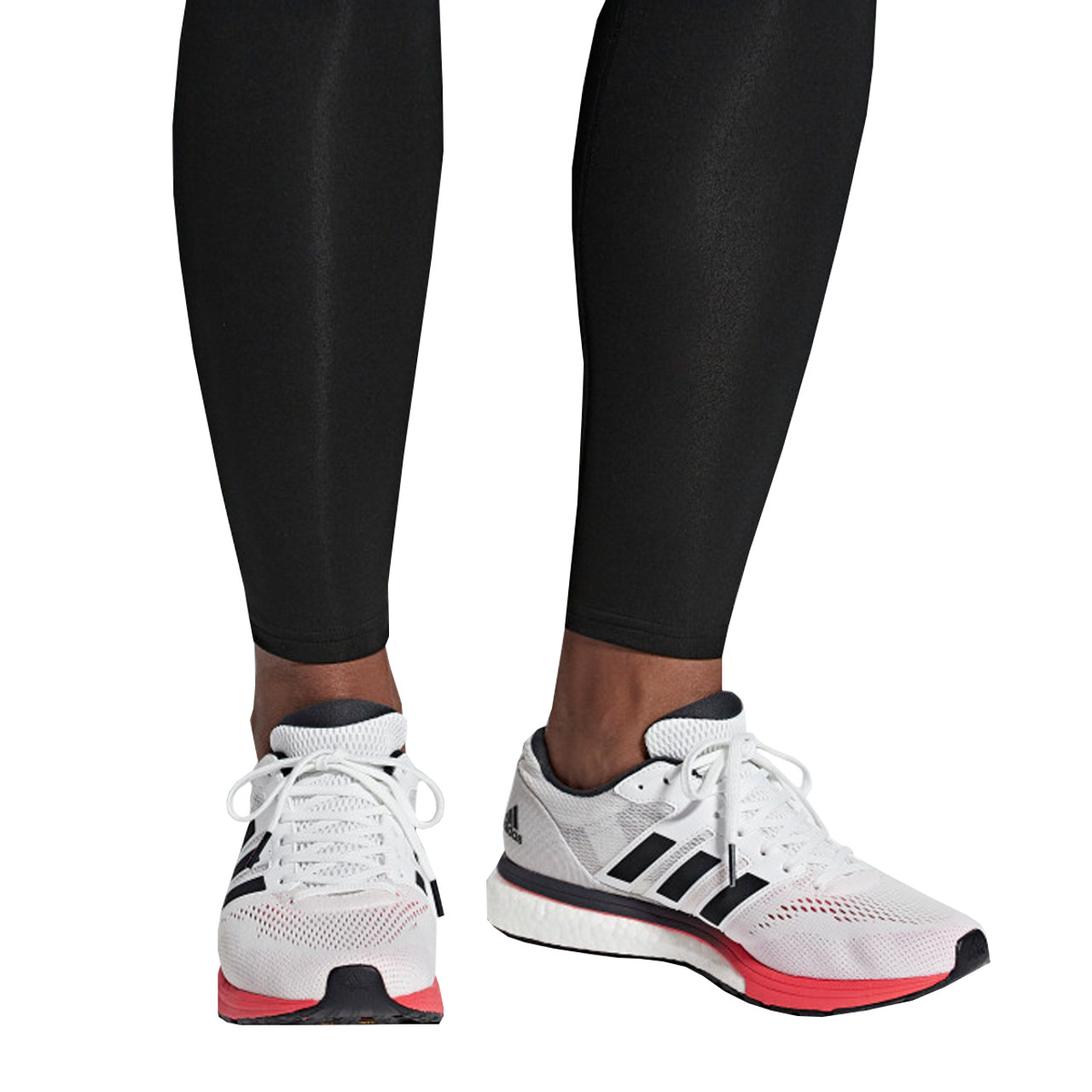 Adidas Adizero Boston 7 Men's Running Sneakers B37381 - White, Black, Red