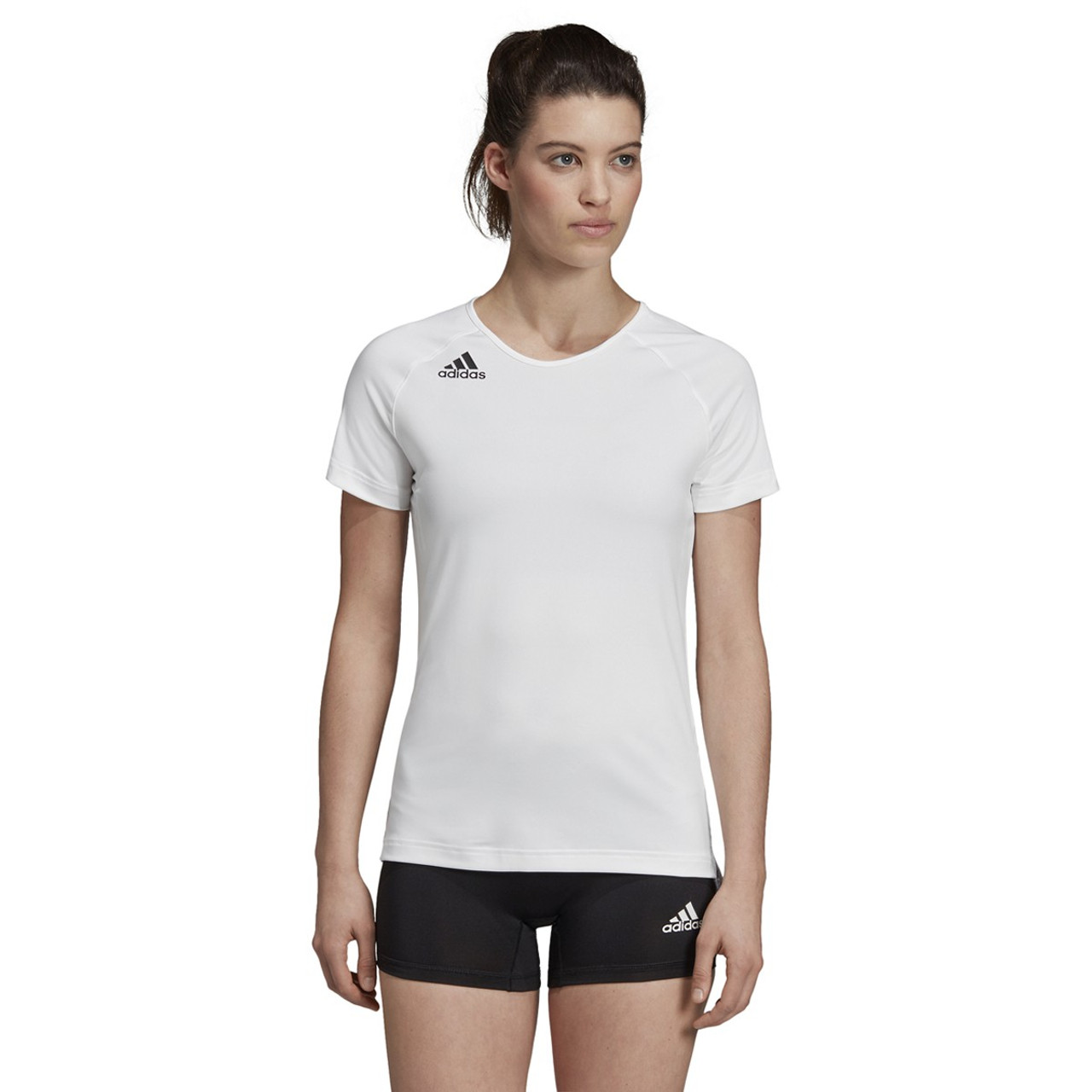 black and white adidas top womens