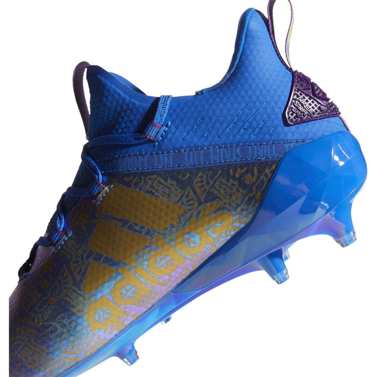 blue and gold football cleats