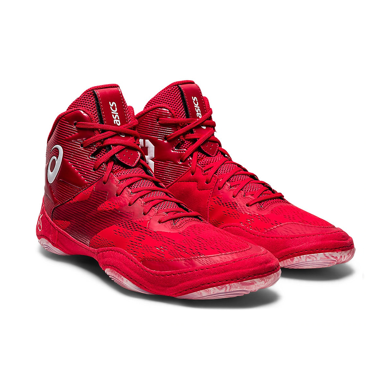 all red wrestling shoes