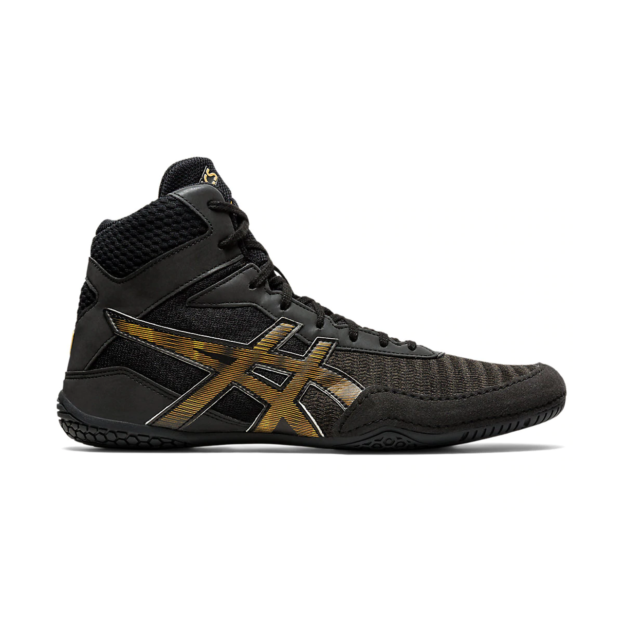 black and gold wrestling shoes