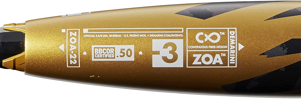 Demarini 2022 Zoa (-3) BBCOR Baseball Bat