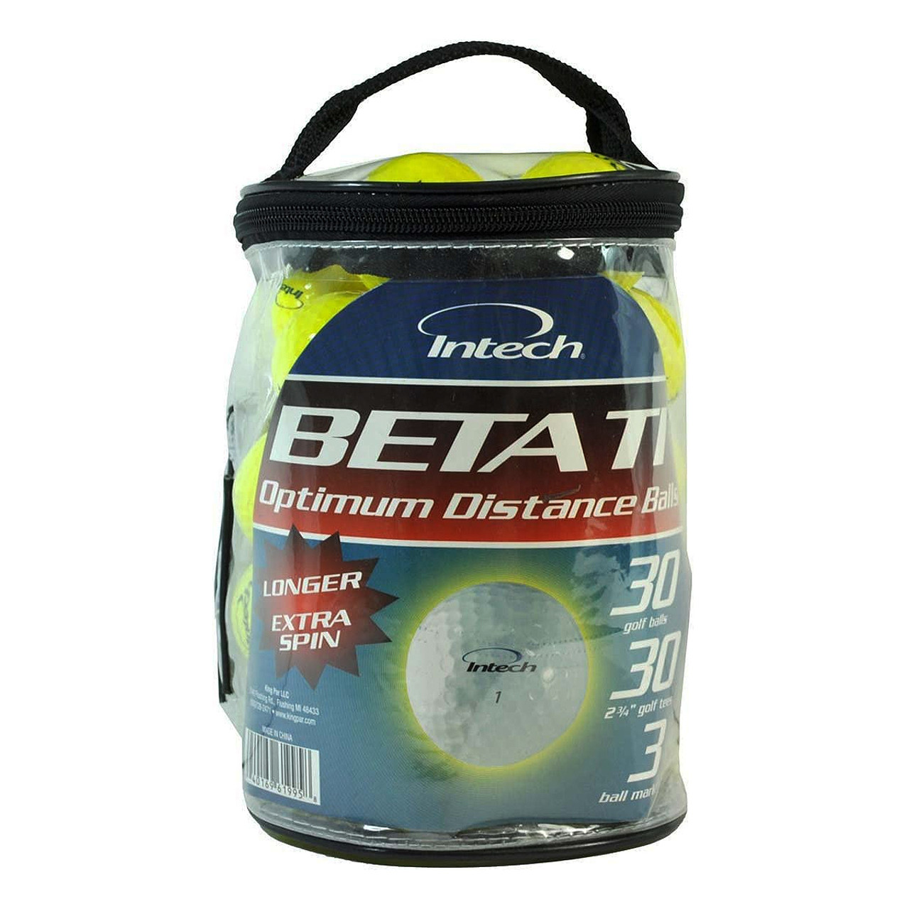 Intech Beta Ti Golf Balls - 30 Balls & Tees