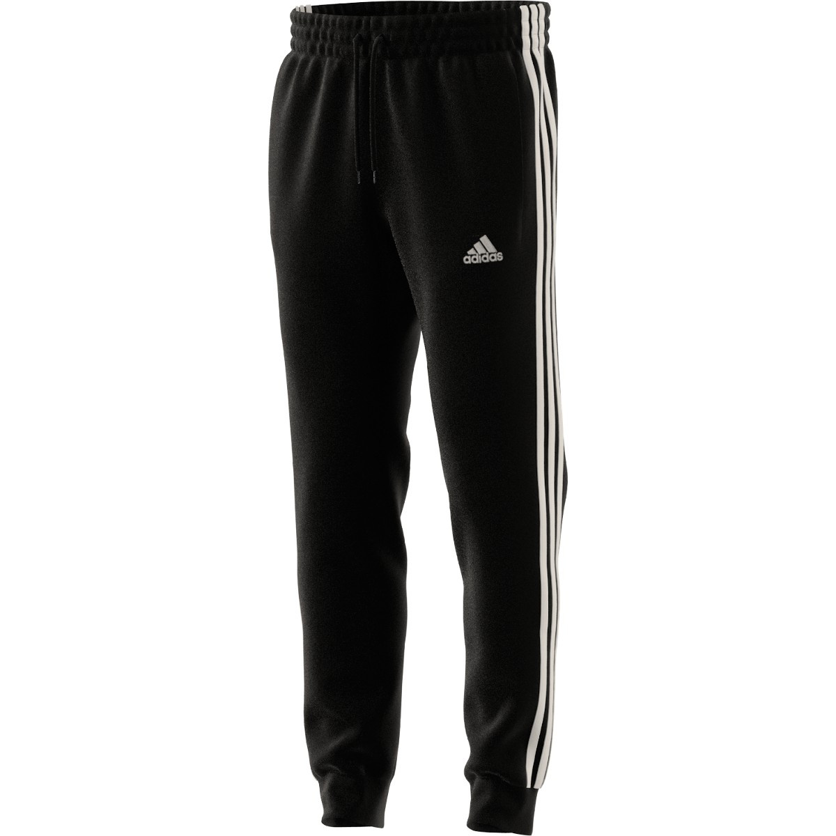 adidas Essentials Fleece Tapered Cuff 3-Stripe Pants IB4030