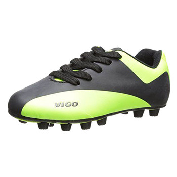 Vizari Vigo FG Youth / Junior Soccer Cleats - Black, Neon Green