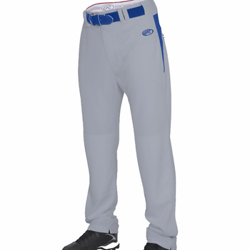 Rawlings Men's Baseball / Softball Pants Open Bottom - Grey, Royal