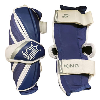 Brine King V Lacrosse Arm Guards - Navy/White