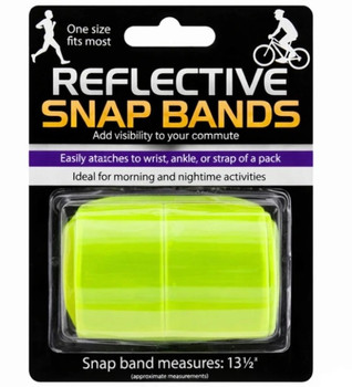 Reflective Snap Bands for Wrist or Ankle - One Size Fits Most / Pack of 2