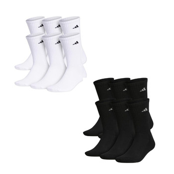 adidas Athletic Cushioned Men's Crew Socks - 6-Pack