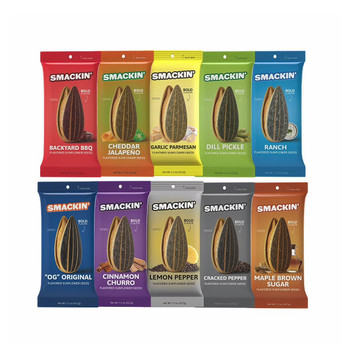 Smackin' Flavored Jumbo Sunflower Seeds - 1.5 oz Single Serve Bags