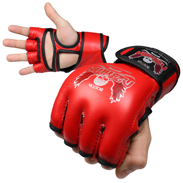 Nzmma Custom Limited Edition MMA Training Gloves - Red, Black