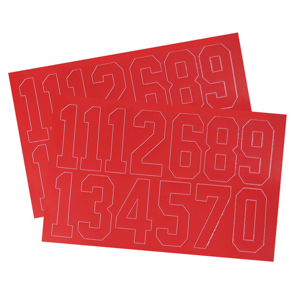 A&R Hockey Helmet Number Decals Various Colors