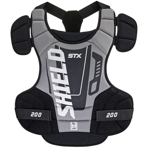 STX Shield 200 Lacrosse Goalie Chest Protector - Black, Grey