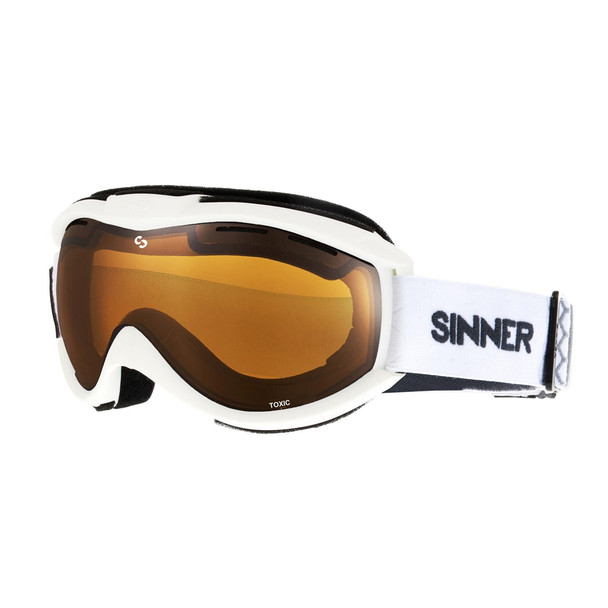 Sinner Toxic 152 Mirror Lens Ski and Snowboard Goggles - White/Orange