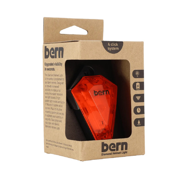 Bern Diamond Bike Helmet Night Ride Light  -  USB Rechargeable