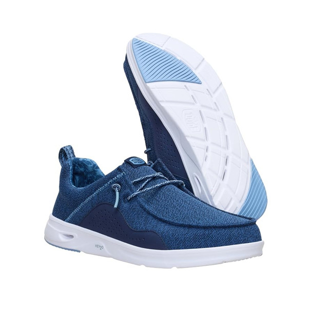 Hey Dude Wally Hey2O Mesh Men's Slip-On Shoes - Navy Blazer, White