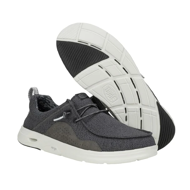 Hey Dude Wally Hey2O Mesh Men's Slip-On Shoes - Black, Monument Grey