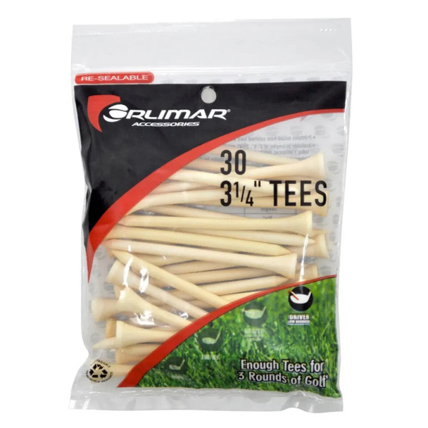 Orlimar 3 1/4" Natural Golf Tees - 30 Pack
