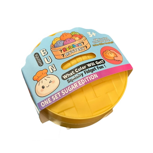 Rainbow Mystery Squishy Bun Random Squeeze Toy