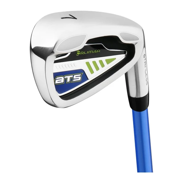 Orlimar ATS Series Junior Boys' #7 Golf Iron - Ages 5 to 8, Blue/Lime