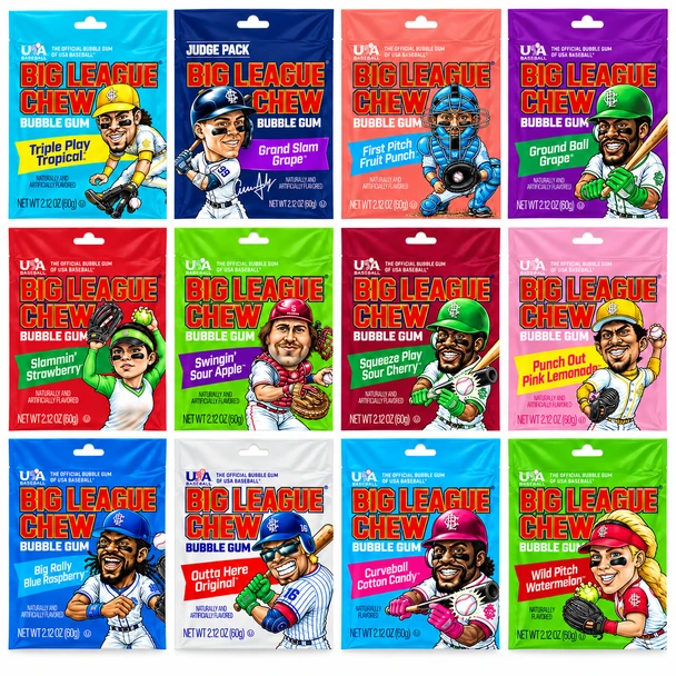 Big League Chew Bubble Gum - Various Flavors
